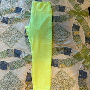 Fabletics Neon Yellow PowerHold Leggings
